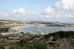 Blick auf die Bucht von Mellieħa