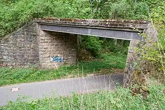 Brücke über den Radweg bei der B8