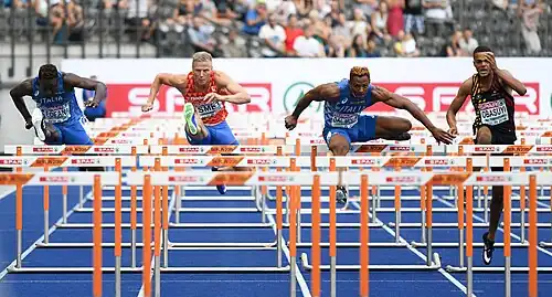 Hassane Fofana (ganz links) fehlte nur eine Hundertstelsekunde für das&nbsp;Halbfinale