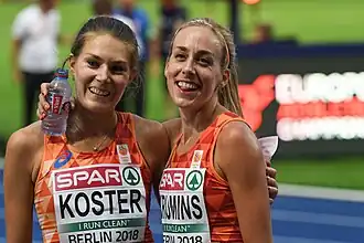 Susan Krumins (rechts), Platz&nbsp;sechs / Maureen Koster. Platz&nbsp;acht