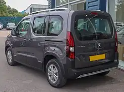 Peugeot Rifter L1, Heckansicht
