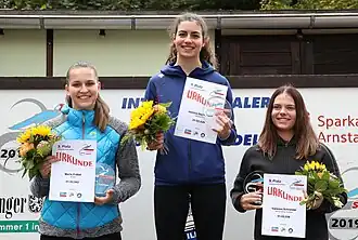 Siegerehrung: Fräbel, Degenhardt und Schneider (v.l.n.r.)