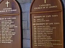 Tafel: Bishops of Cape Town