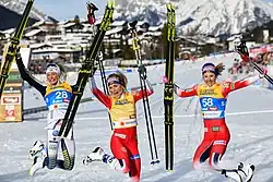 Die drei Siegerinnen im&nbsp;Ziel