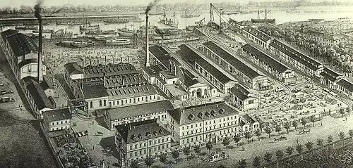 Schlicks Werft um 1900