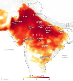 Höchsttemperaturen 10. Juni (NASA GEOS5)