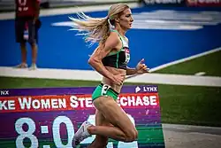 Emma Coburn siegte im 3000-Meter-Hindernislauf