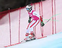 Valentin Lotter beim Super-G-Wettbewerb