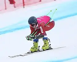 Roman Andrejewitsch Swerjan beim Super-G-Wettbewerb
