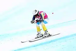 Lukas Ermeskog beim Super-G-Wettbewerb