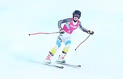 Emma Sahlin beim Super-G-Wettbewerb