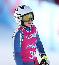 Christina Bühler beim Super-G-Wettbewerb