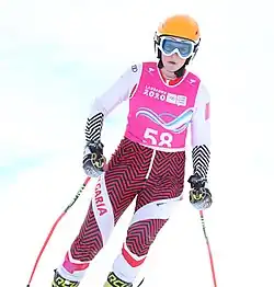 Julija Slatkowa beim Super-G-Wettbewerb
