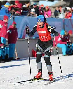 Ulyana Ardalionova beim Single-Mixed-Staffel-Wettbewerb