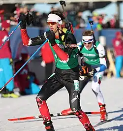 Ethan Algra beim Single-Mixed-Staffel-Wettbewerb