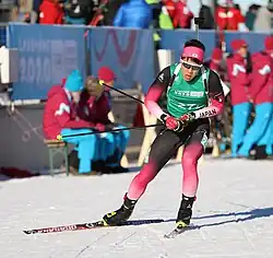 Chiharu Ueda beim Single-Mixed-Staffel-Wettbewerb