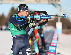 Marco Barale beim Single-Mixed-Staffel-Wettbewerb