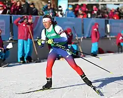 Matej Badáň beim Single-Mixed-Staffel-Wettbewerb