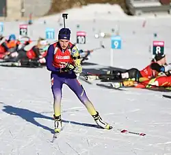 Hanna Skrypko beim Single-Mixed-Staffel-Wettbewerb