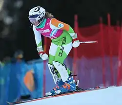 Emma Austin beim Slalom-Wettbewerb