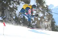 George Beck beim Mixed-Staffel-Wettbewerb