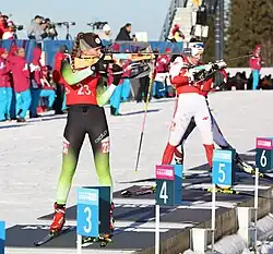 Kaja Zorč beim Mixed-Staffel-Wettbewerb