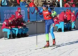 Darja Kabischawa beim Mixed-Staffel-Wettbewerb