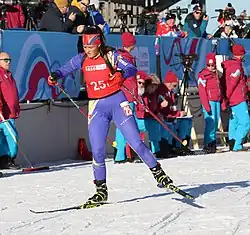 Andrea Csutak beim Mixed-Staffel-Wettbewerb