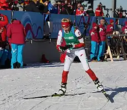 Justyna Panterałka beim Mixed-Staffel-Wettbewerb