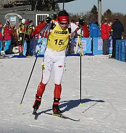 Jan Guńka beim Mixed-Staffel-Wettbewerb