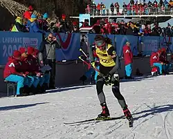 Danil Chervenko beim Mixed-Staffel-Wettbewerb