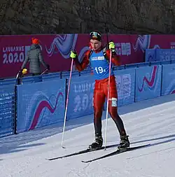 Domas Jankauskas beim Mixed-Staffel-Wettbewerb