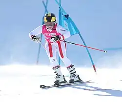 Amanda Salzgeber beim Mixed-Parallelslalom