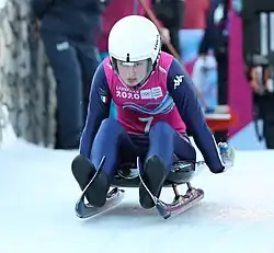 Nadia Falkensteiner beim Einsitzer-Wettbewerb