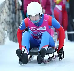 Jelisaweta Alexejewna Jurtschenko beim Einsitzer-Wettbewerb