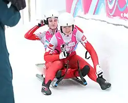 Nikola Domowicz und Dominika Piwkowska beim Doppelsitzerwettbewerb