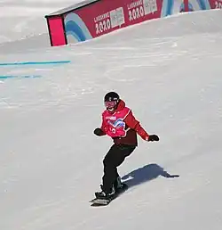 Juliette Pelchat beim Slopestyle-Wettbewerb