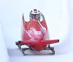 Maja Wagner beim Monobob-Wettbewerb