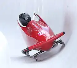 Lin Yu-hsin beim Monobob-Wettbewerb