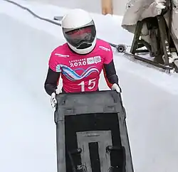 Polina Alexandrowna Tjurina beim Skeleton-Wettbewerb