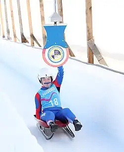 Diana Walerjewna Loginowa beim Teamstaffel-Training