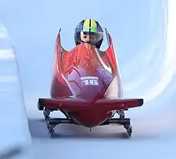Gustavo Ferreira beim Monobob-Wettbewerb