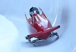 Nathan Besnard beim Monobob-Wettbewerb