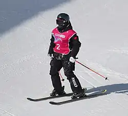 Wu Meng beim Halfpipe-Wettbewerb