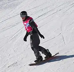 Leopold Frey beim Slopestyle-Wettbewerb