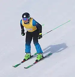 Richard Zachoval beim Team-Ski-Snowboard-Cross-Wettbewerb