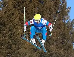 Wladislawa Alexejewna Baljukina beim Team-Ski-Snowboard-Cross-Wettbewerb