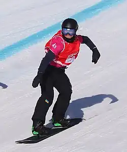 Ivan Malovannyi beim Team-Ski-Snowboard-Cross-Wettbewerb