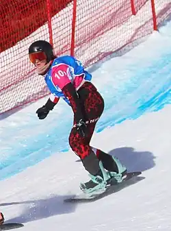 Anna-Maria Galler beim Team-Ski-Snowboard-Cross-Wettbewerb