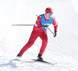 Ilja Tregubow beim Nordic-Mixed-Team-Wettbewerb